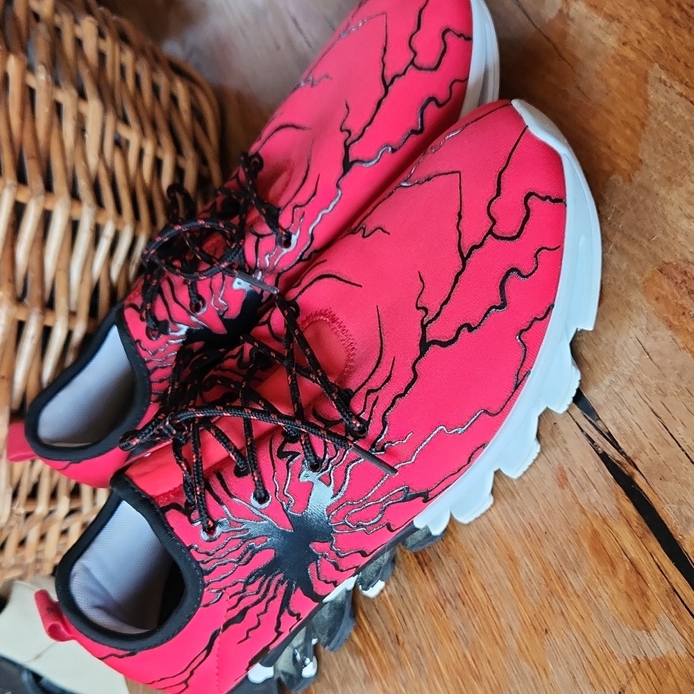 Bronax Red Black EU 45‎ US 12 Sneakers Walking Running Shoes Graffitti
